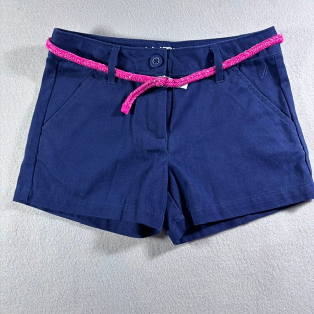 Nautica Little Girls Chino Shorts Navy Blue - Size 8